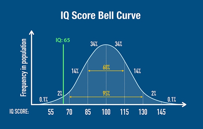 76 IQ Score—Bell Curve